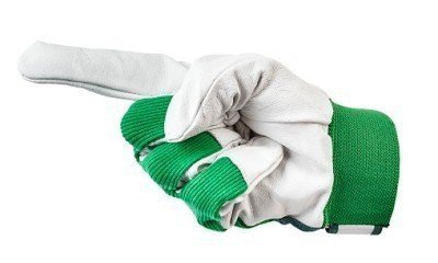 Перчатки бело зеленые