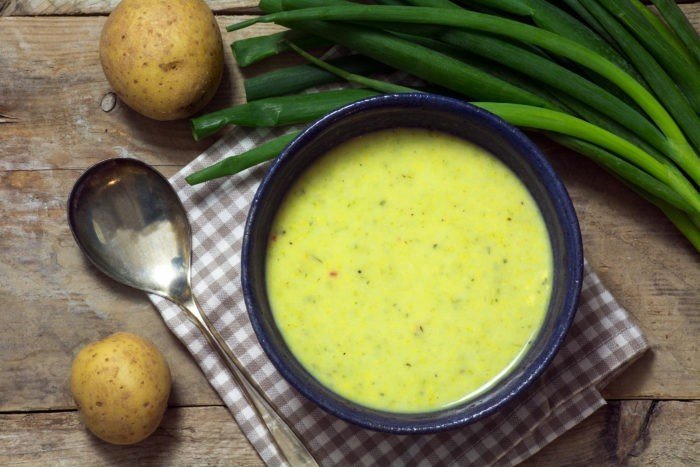 Крем суп с картофелем и пореем