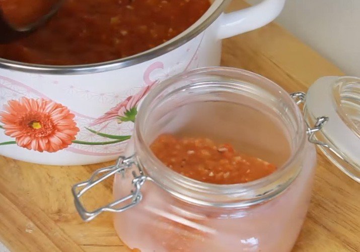 Кабачковая икра с томатной пастой рецепт